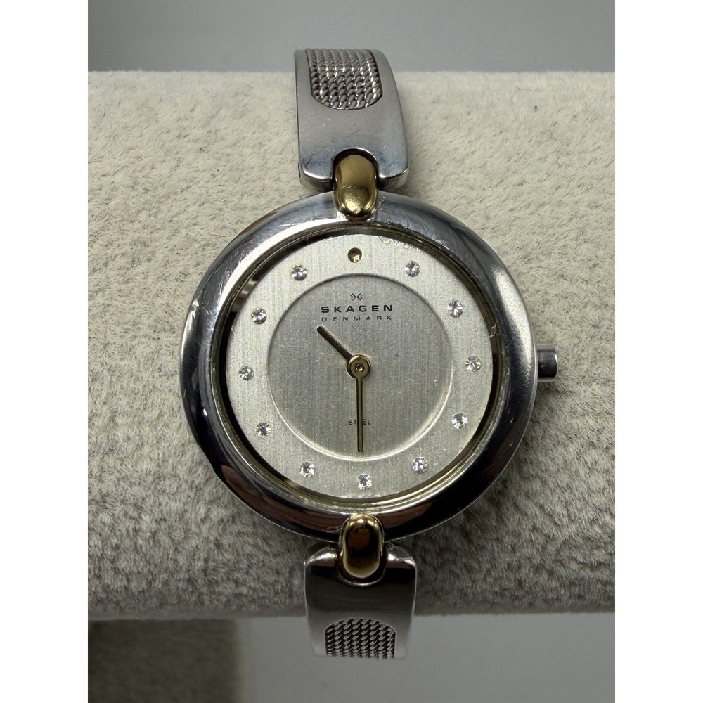 Skagen Denmark 354SGSC‎ New Battery Ladies Watch 25MM 7.5" Mesh Band